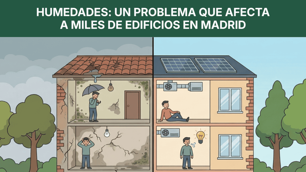 Comparación de edificios afectados y no afectados por humedad