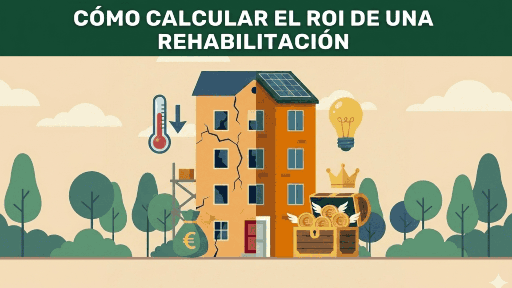Infografía sobre el ROI (Retorno de inversión) en rehabilitación de edificios